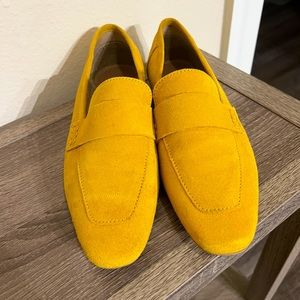 ASOS DESIGN Motion suede loafers in mustard